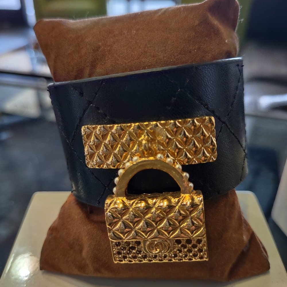 Black cuff bracelet